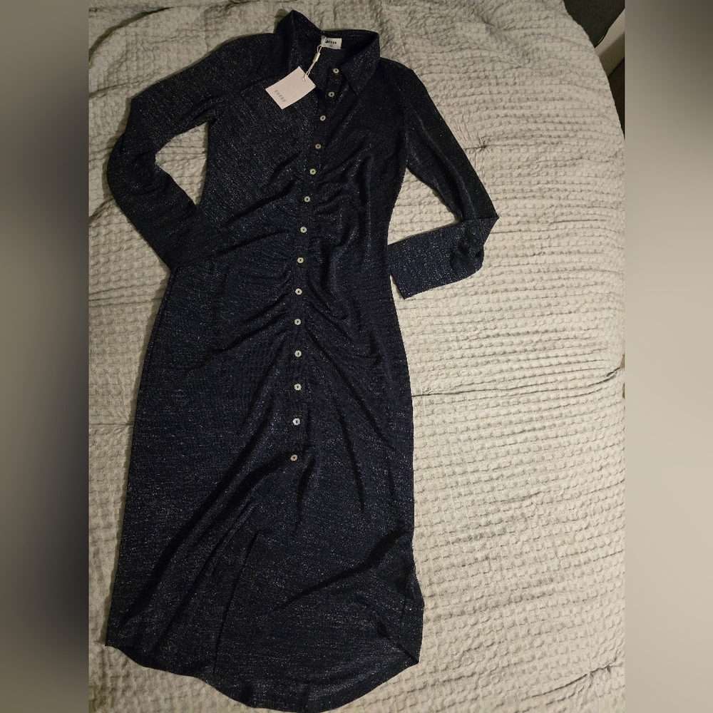 NWT Revolve Suboo Asha Lurex Shirt Dress - Picture 11 of 12